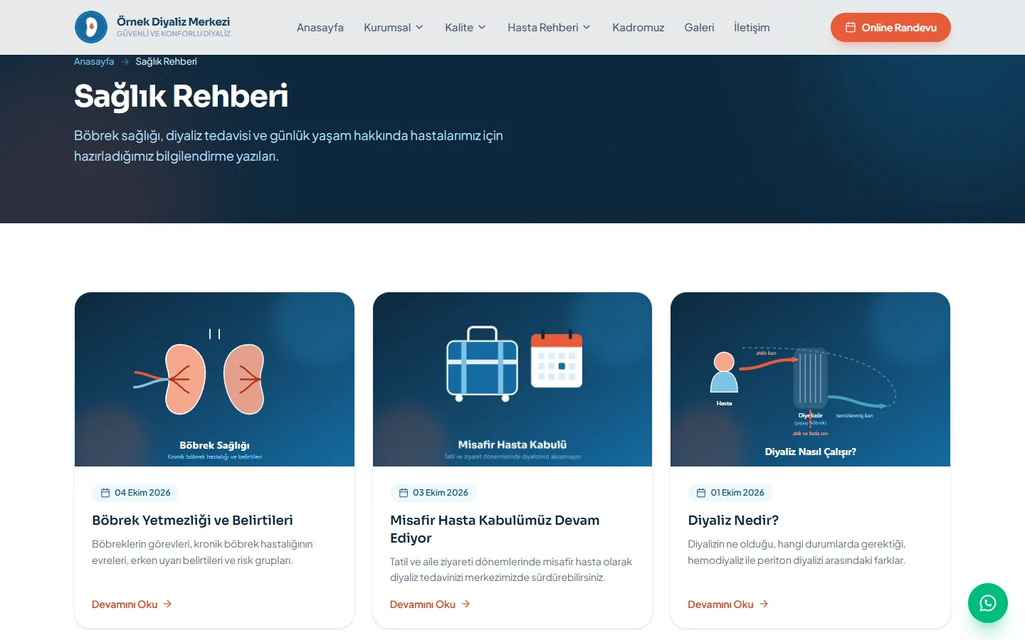 NefroWeb — Sağlık Rehberi yazıları